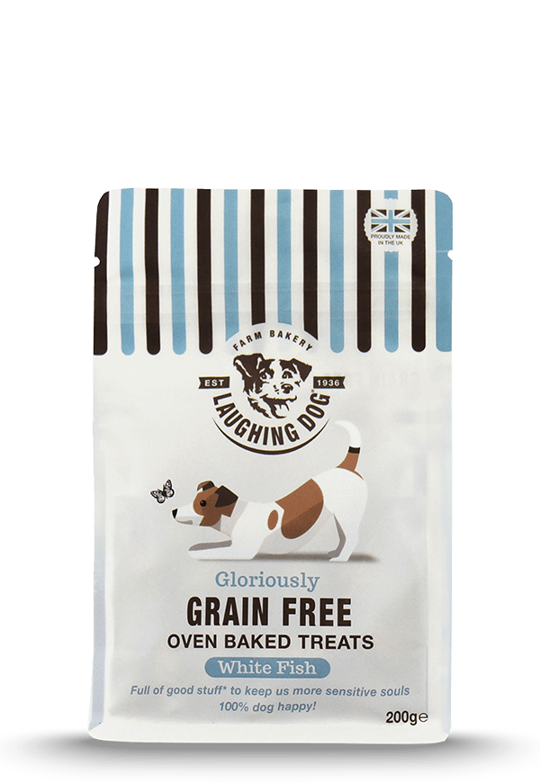 Laughing Dog Grain Free White Fish Dog Treats - 200g